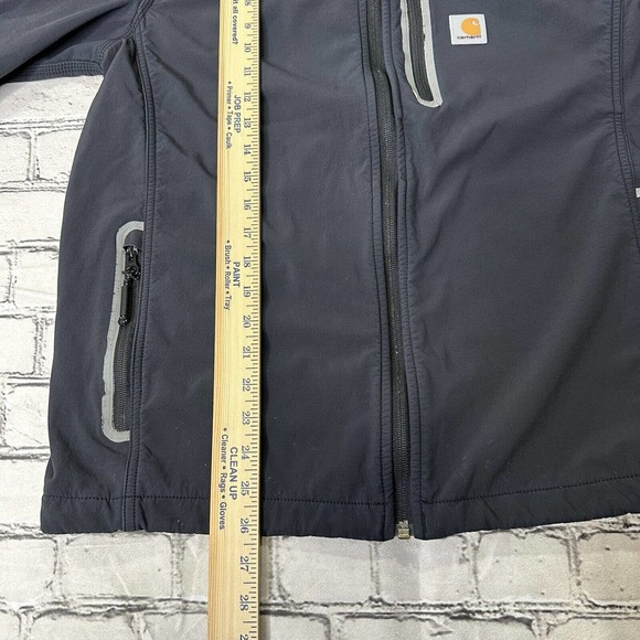 Carhartt Denwood Jacket Fleece Lined Soft Shell 101739 001 Black Size Medium - Picture 4 of 8